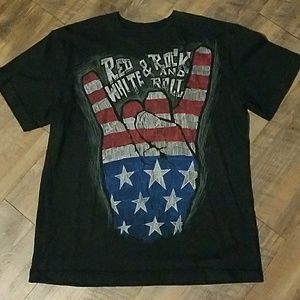 Red white and rock n roll boys t-shirt